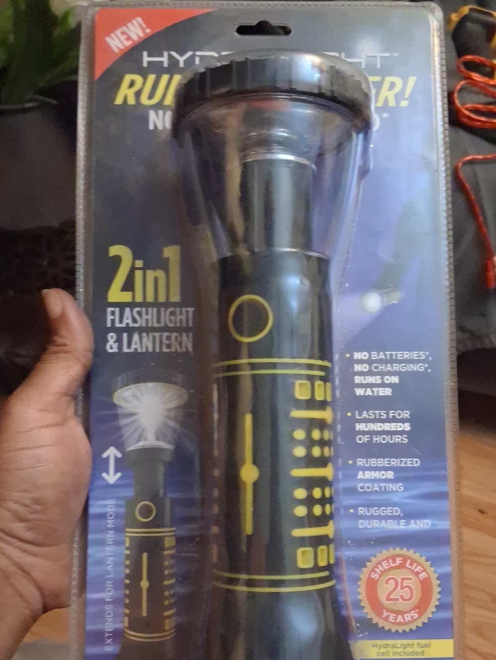 2-in-1 Black & Yellow Flashlight Lantern